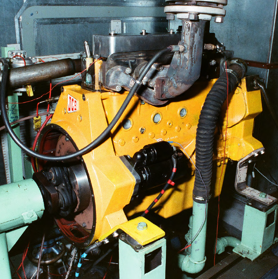 This JCB 4000 engine uses a mechanical fuel injection system, rated at 55kW, as shown in this early prototype built in 1986.